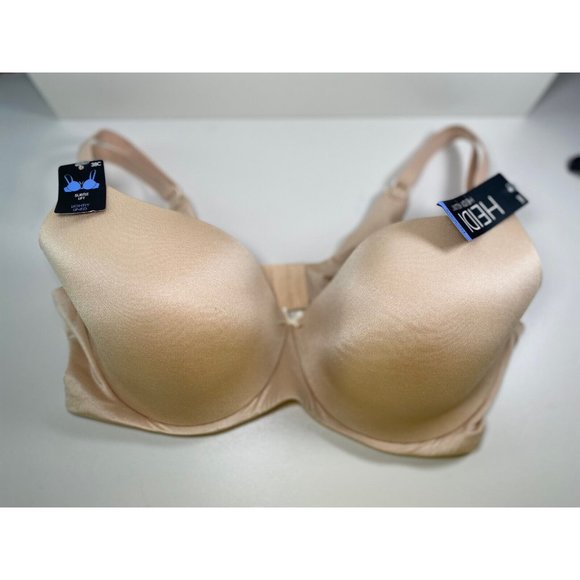 Designer Heidi Klum Bra 38C Nude Tan Women's Smooth T-Shirt Bra Brand New w Tags - Picture 3 of 14